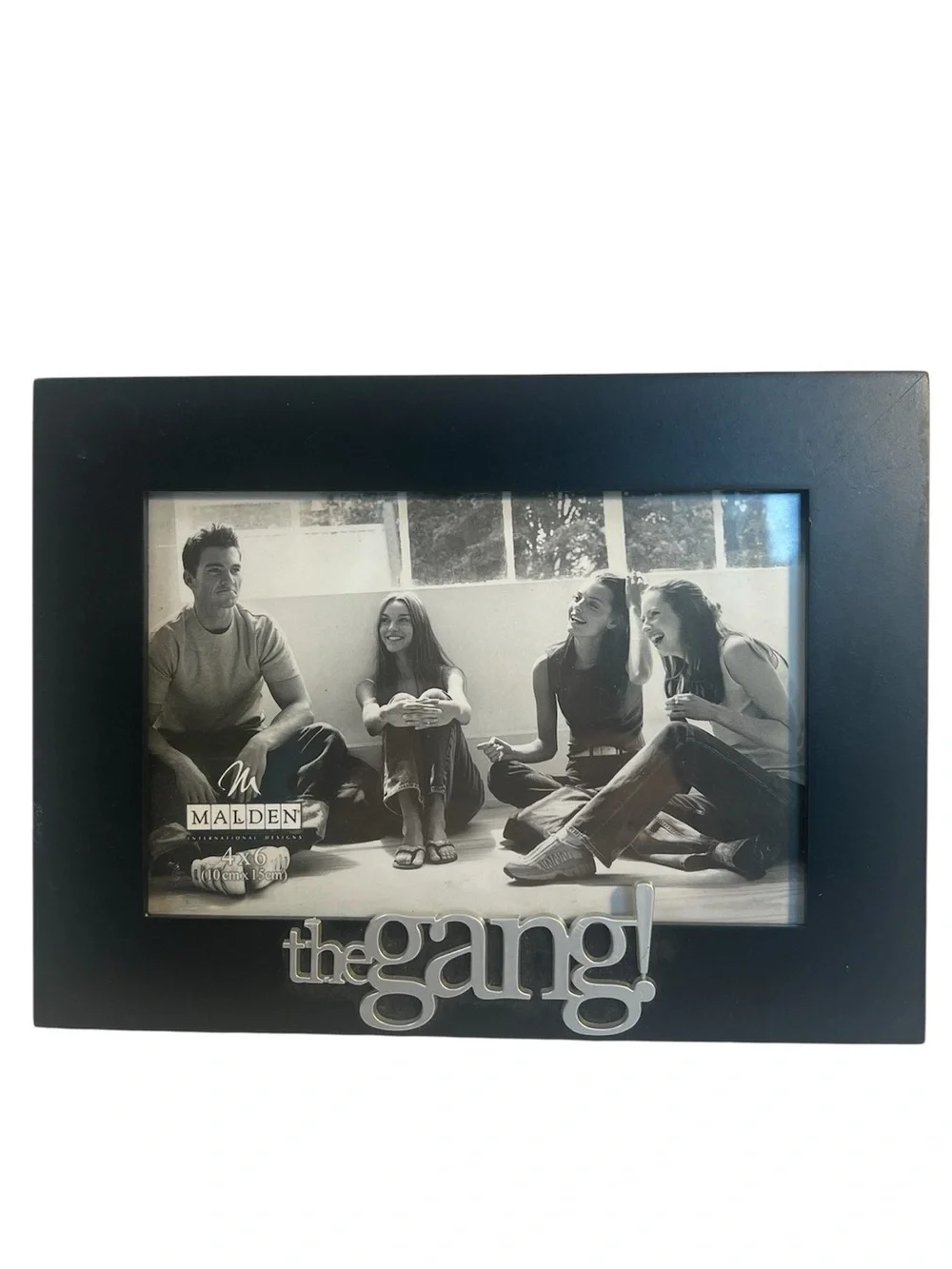 Malden 4 x 6 Black Photo Frame with Silver 'the gang!' Accent.  New with Tags
